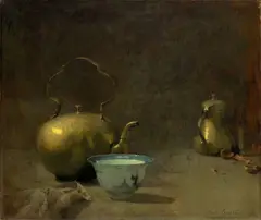 Still Life by Emil Carlsen, circa 1900-03, oil on canvas, sold May 2023