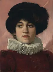 Charles Sprague Pearce, Portrait of a Woman, oil on canvas
