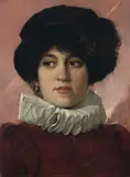 Charles Sprague Pearce, Portrait of a Woman, oil on canvas