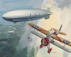 Thomas M. Hoyne, U.S.N. Grumman Escorts, gouache, watercolor and graphite on board