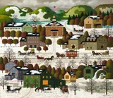 Charles Wysocki, Blossom River Junction, oil on canvas