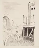 Giorgio de Chirico, Il Bagnante Solitario, from Mythologie