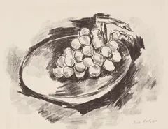 Marsden Hartley, Grapes in a Bowl (University of Kansas 5), 1923, Lithograph on wove paper