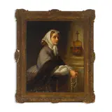 Thomas Brooks, A moment of prayer, oil on canvas