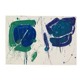 Blue-Green (Lembark L.56, SF-318) by Sam Francis, 1963, Lithograph in colors on Rives BFK paper, sold Nov 2022