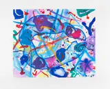 Sam Francis, Trietto 4 (SFE-077RC), 1991, Aquatint in colors, on Fabriano paper