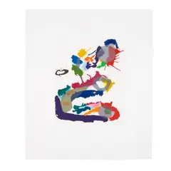Untitled (SFE-117) by Sam Francis, 1995, Etching in colors, on Rives BFK paper, sold Nov 2022