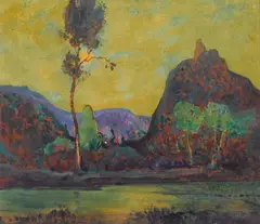 Dana Bartlett, Italian Nocturne, oil on board