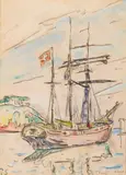 Paul Signac, Lézardrieux. Mouillage de l'Île à Bois
