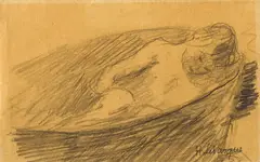 Enfant au repos by Henri Lebasque, pencil on paper, sold Mar 2022