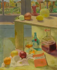Ron Blumberg, Still Life with Matisse Book, 1932, oil on canvas