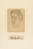 George Gershwin, Portrait of a Man, pencil on paper