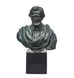 American School, Draped bust of Abraham Lincoln, bronze with green patina