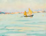Jane Peterson, On the Lagoon, Venice, circa 1915, oil on board