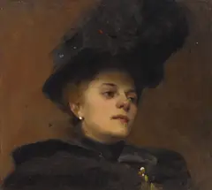 Colin Campbell Cooper, Portrait of a Woman with a Large Hat, 1904, oil on canvas