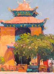 Michael Situ, 951 N. Broadway (Los Angeles Chinatown), oil on canvas