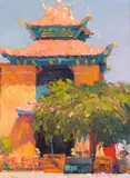 Michael Situ, 951 N. Broadway (Los Angeles Chinatown), oil on canvas