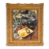 Gerrit Beneker, Still Life with Fruit and Jug, oil on board