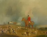 George Wright, On the scent, oil on canvas
