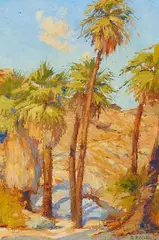 Anna Althea Hills, Near the Hermit's Lodge - Palm Springs, oil on board
