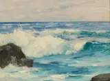 Maurice Braun, Seascape, oil on board