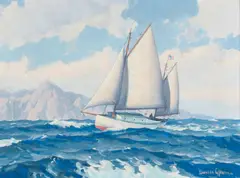 The Islander by Joe Duncan Gleason, oil on canvasboard, sold Dec 2022