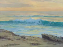 Roi Clarkson Coleman, Waves Breaking, oil on canvas