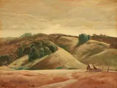 Paul Lauritz, California Farm, oil on canvas