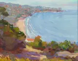 Grace Boothe, Coastal Scene, oil on canvasboard