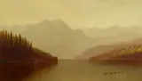 Harvey O. Young, Mountain Lake with Ducks, oil on canvas