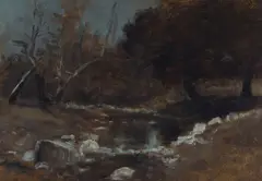 Lockwood de Forest, Nocturne at Hot Spring Creek, Montecito and Nocturne with Sea Cliffs (a group of two)