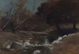 Lockwood de Forest, Nocturne at Hot Spring Creek, Montecito and Nocturne with Sea Cliffs (a group of two)