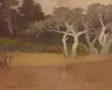 Mary DeNeale Morgan, Cypress Tree and Beach and Shoreline (a group of two)