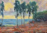 William Posey Silva, Carmel Shore, oil on canvas