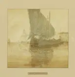Edgar Alwin Payne, Boats, Sotto Marino, pencil and watercolor wash on paper