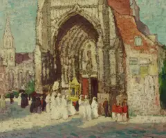 George Elmer Browne, Cathedral, oil on canvas