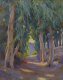 Jean Mannheim, Eucalyptus Landscape, oil on canvas