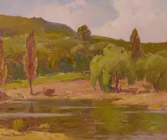 Dana Bartlett, San Rafael Pond, oil on canvas