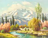 Sierra Autumn by Paul Grimm, oil on canvas, offered Dec 2022