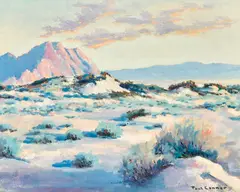 Paul Conner, Early Morn at La Quinta, oil on canvasboard
