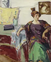 Meta Cressey, Spanish Shawl, oil on panel