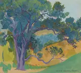 Elsie Palmer Payne, Study of a Tree, gouache on paper