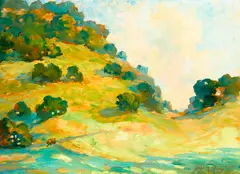 Joseph R. Areno, Summer Landscape, oil on Masonite