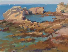John Cosby, South of Newport, oil on canvas affixed to board