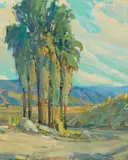 Karl Dempwolf, Andreas Canyon Palms, Palm Springs, oil on canvas