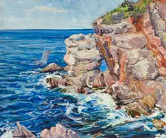 Waldo Park Midgley, Penobscot Bay, circa 1925, oil on board
