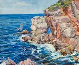 Waldo Park Midgley, Penobscot Bay, circa 1925, oil on board