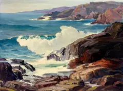 Leon Lundmark, Shore of the Golden State, oil on canvas