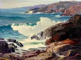 Leon Lundmark, Shore of the Golden State, oil on canvas