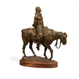 Herb Mignery, Undaunted Dignity, bronze with golden brown patina